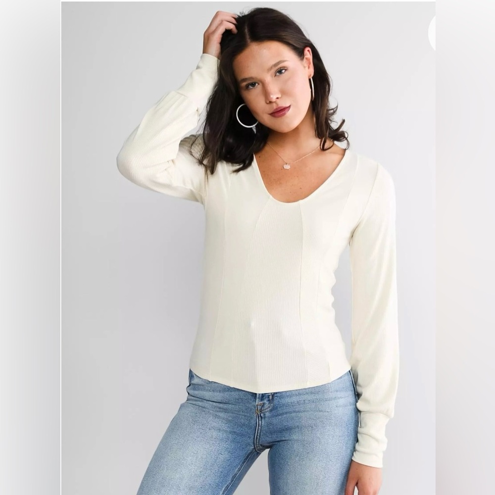 Red by BKE Ribbed knit in Cream NWT